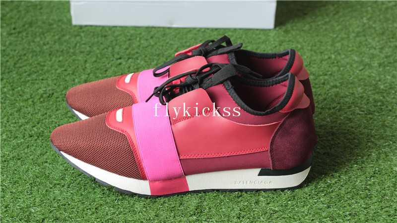 Balenciaga Race Runner Trainers Red Pink